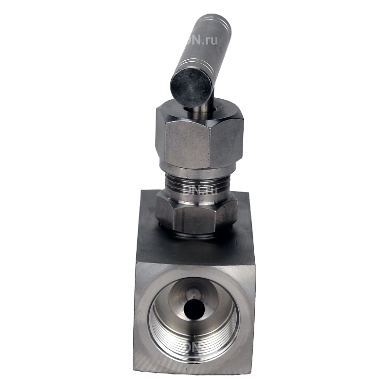 Клапан игольчатый VN3131M-T-Ht 1 1/2″ Ду40 Ру400 резьбовой, корпус - нержавеющая сталь 304, уплотнение - металл, с Т-образной рукояткой