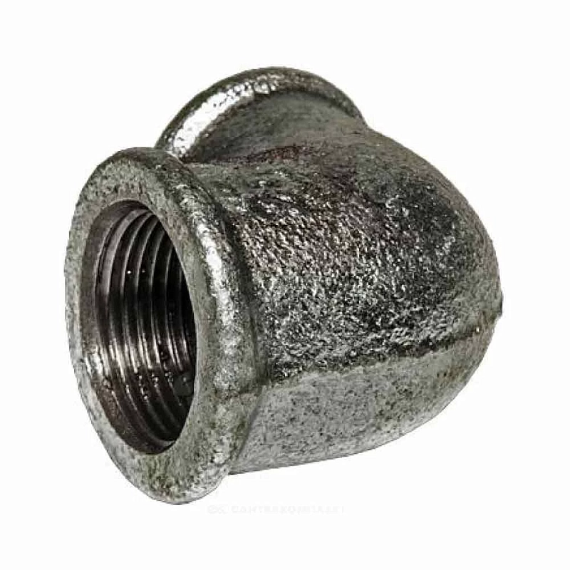 Угольник переходной Fittex 3/4″x1/2″ Ду20x15 Ру16 внутренняя/внутренняя резьба, корпус - чугун оцинкованный