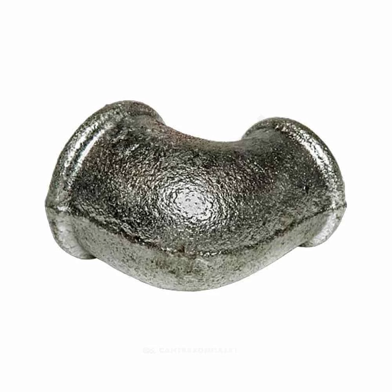 Угольник переходной Fittex 3/4″x1/2″ Ду20x15 Ру16 внутренняя/внутренняя резьба, корпус - чугун оцинкованный