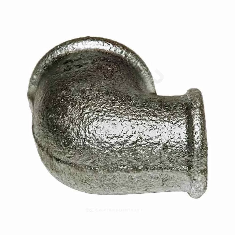 Угольник переходной Fittex 3/4″x1/2″ Ду20x15 Ру16 внутренняя/внутренняя резьба, корпус - чугун оцинкованный