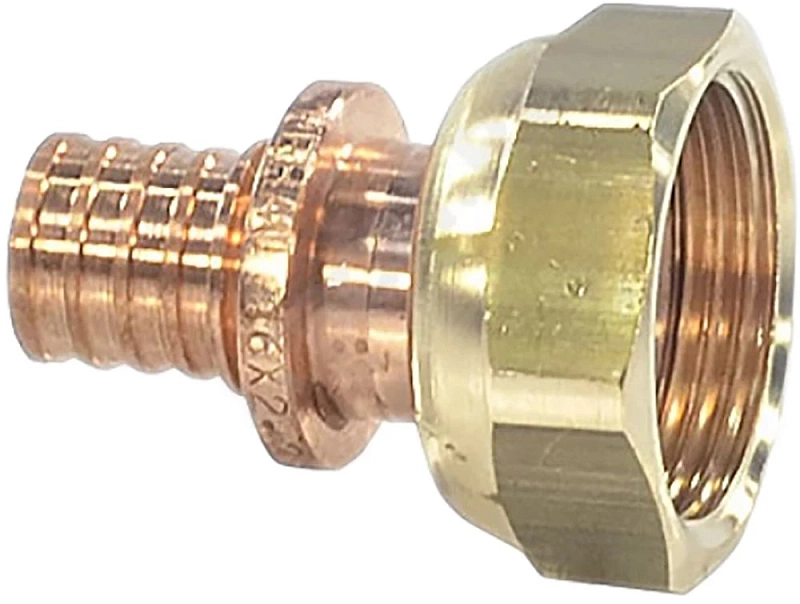 Переходник аксиальный РЕХАУ Rautitan RX+ Дн25хG 3/4″ Ру10 для труб из сшитого полиэтилена с накидной гайкой, корпус- бронза 14563393001