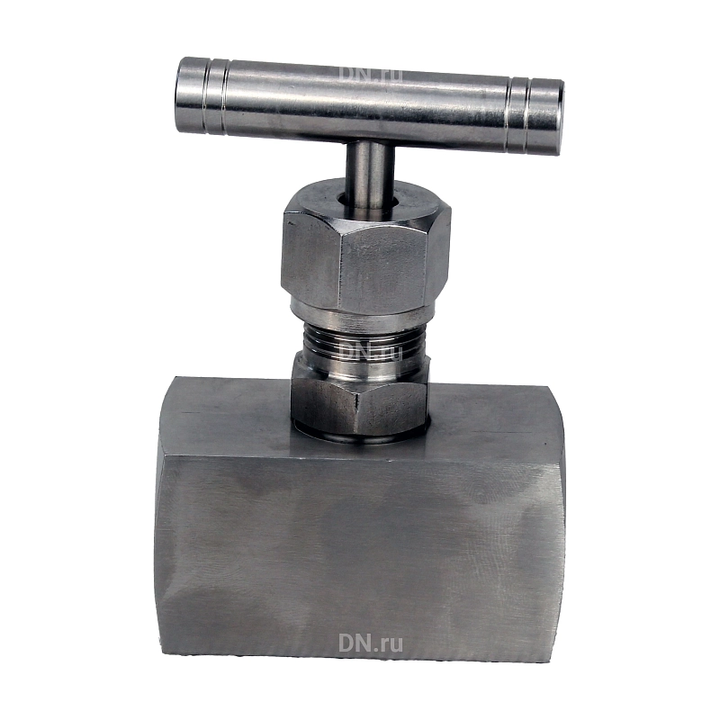 Клапан игольчатый VN3131M-T-Ht 1 1/2″ Ду40 Ру400 резьбовой, корпус - нержавеющая сталь 304, уплотнение - металл, с Т-образной рукояткой