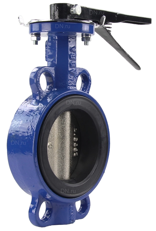 Затвор дисковый поворотный ABRA BUV-VF826D Ду100 Ру16 межфланцевый, корпус - чугун GG25, диск - чугун GGG-40, уплотнение - EPDM, с рукояткой