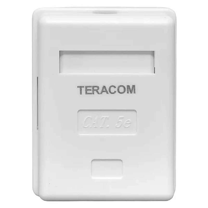 Розетка компьютерная EKF TERACOM TRC-WBOX 1RJ45 1 порт, не экранированная, цвет белый TRC-WBOX-1RJ45-5EUTP-WH